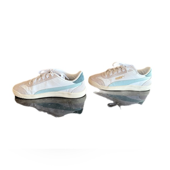 Puma Women's Club 5V5 Sneaker in white frosted blue size 6.5 - Picture 8 of 12